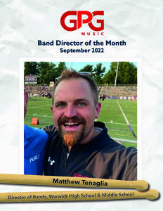 Matthew Tenaglia - September Band Director of the Month!